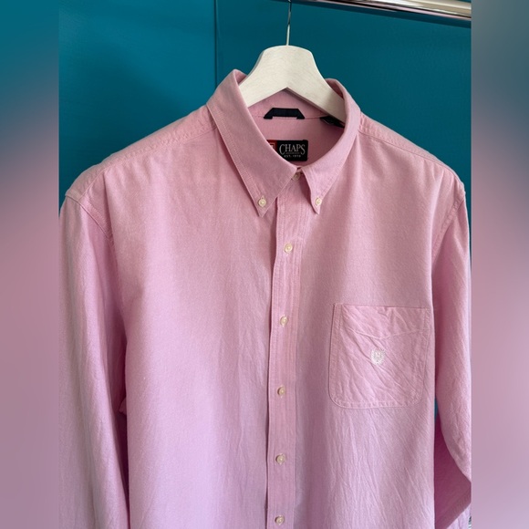Chaps Men's Pink Button-Down Shirt ,100% cotton - Picture 5 of 12